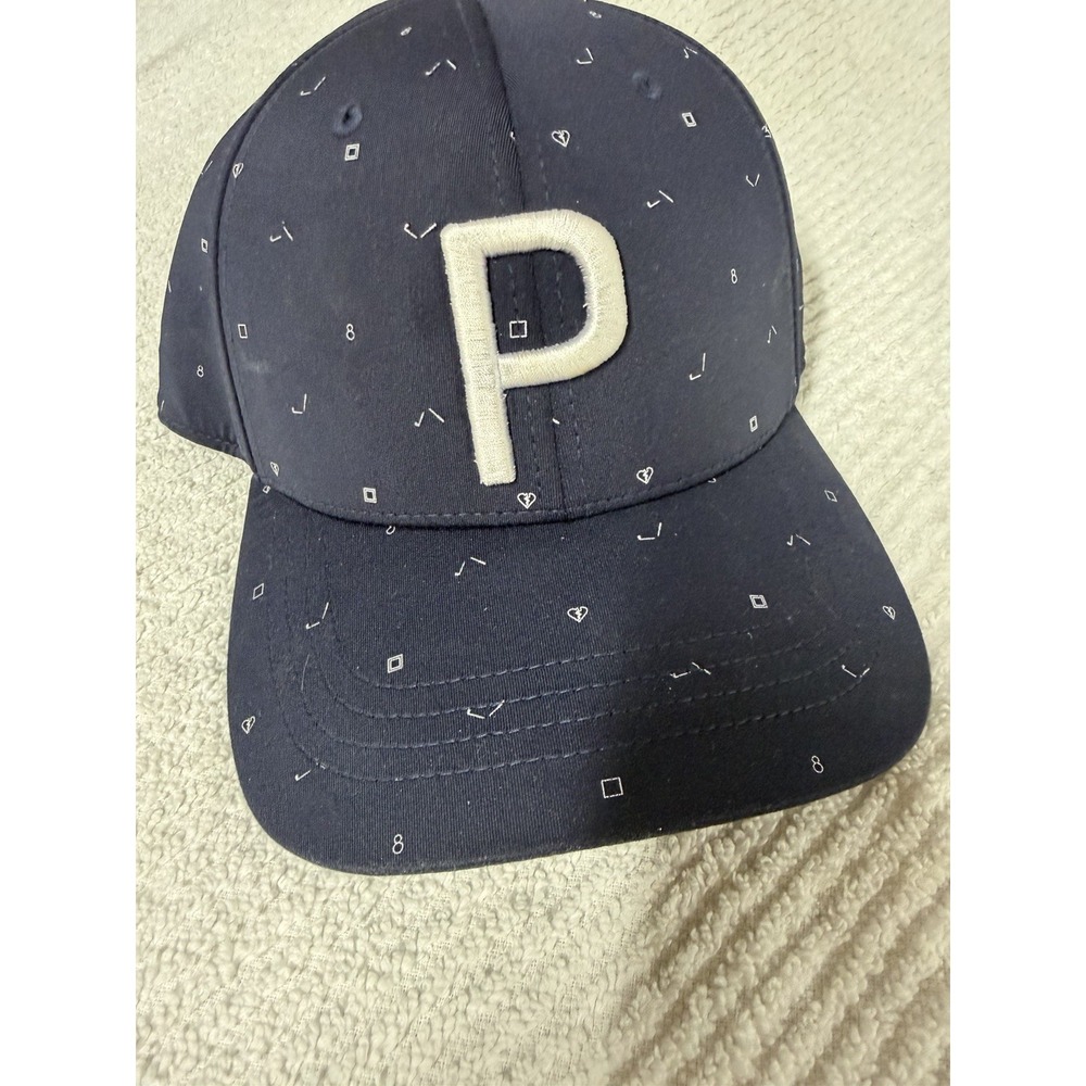 Puma Golf P White Golf Clubs AOP Snapback Hat/Cap